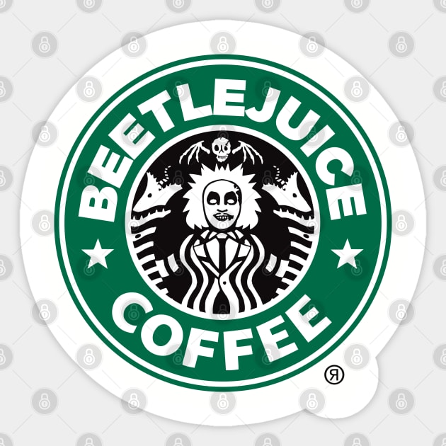 BeetleJuice Coffee Sticker by Alema Art